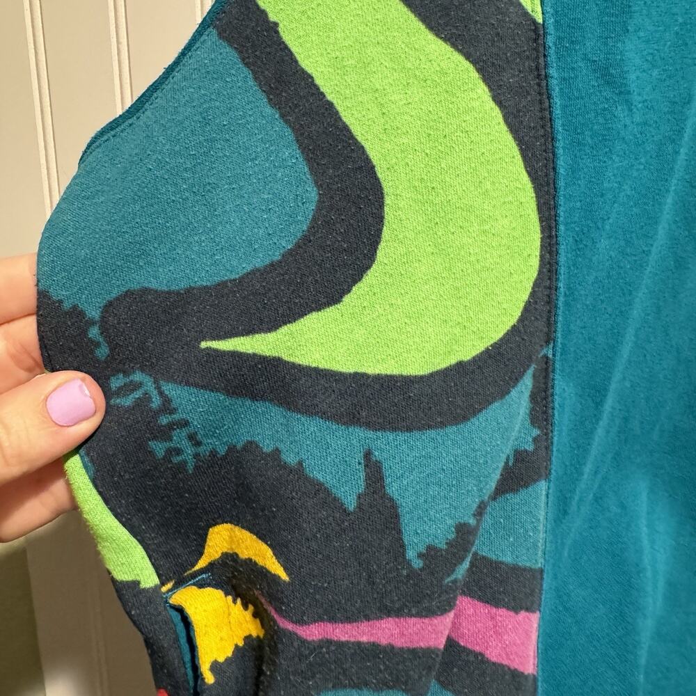 Nike Teal Multicolor Graphic Pullover Hoodie - Picture 5 of 9